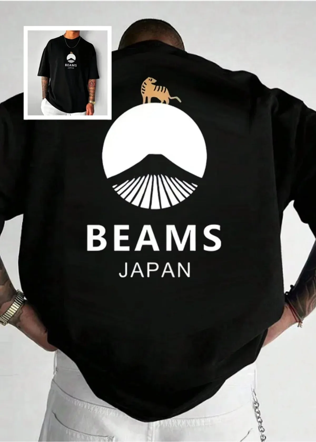 Neues Sommer BEMAS Modisches Muster 3D-Druck Atmungsaktives Schnelltrocknendes Herren Übergrößen-T-Shirt Outdoor Freizeit Eltern-Kind-Kleidung – Detail 4