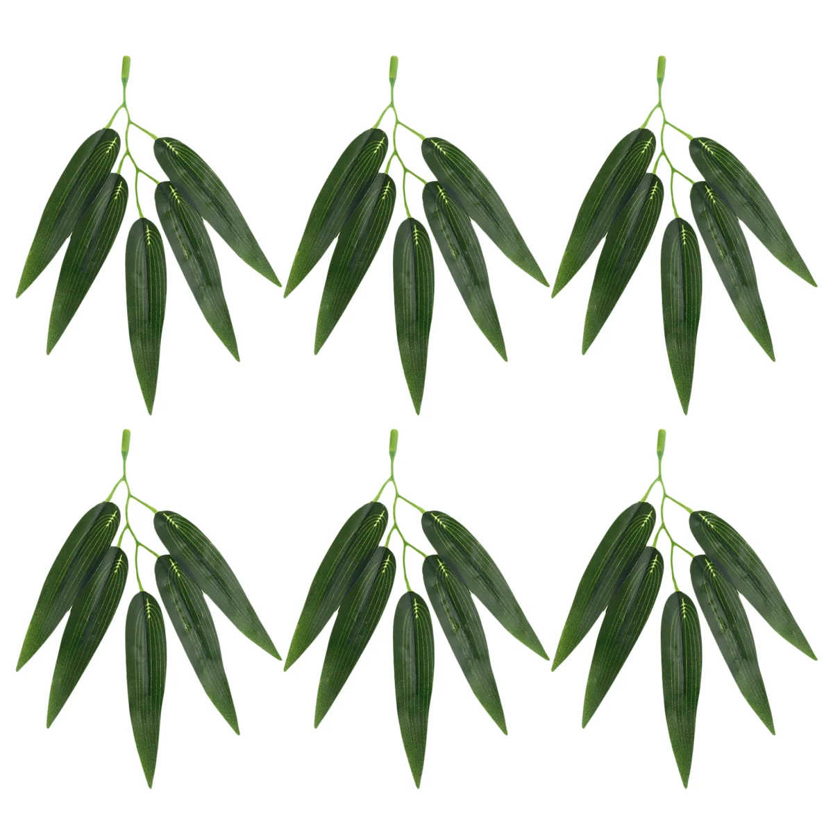 50 Pcs Simulated Bamboo Leaves Household Adornament Fake Greenery Garland Branches Home Decorations Outdoor