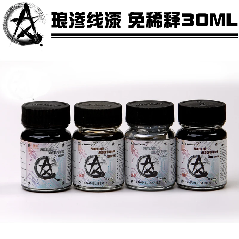 Enamel Thread Liquid Stain Washing Aging Solution Liner Pen Military Model 30ml No Dilution Required