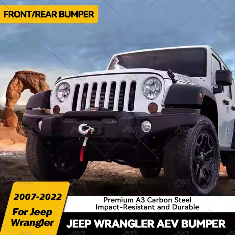 حار بيع 2025 4x4 على الطرق الوعرة الملحقات الخارجية طقم هيكل السيارة المصد الأمامي الخلفي لملحقات جيب رانجلر JK #4