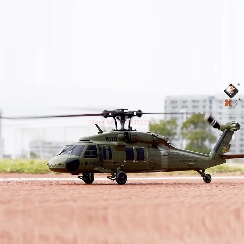 Wltoys K170 Black Hawk Uh60l รีโมทคอนโทรลเฮลิคอปเตอร์สี่ช่องสี่ใบพัดจําลอง Brushless ความสูงคงที่รุ่น Ai