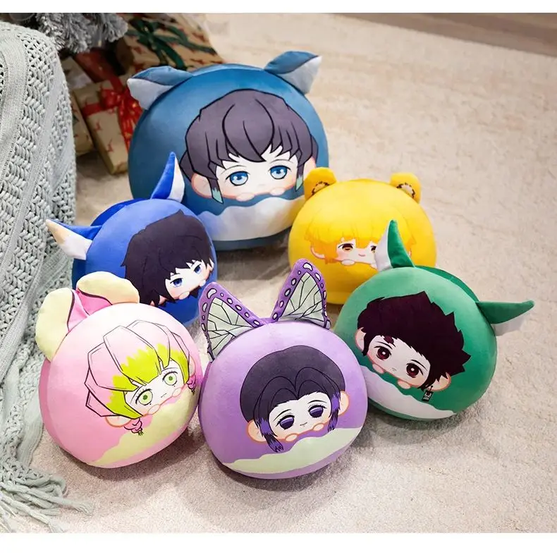 Coussin Demon Slayer 10/30/40cm, jouets en peluche, mignon, doux, dessin animé, oreiller, porte-clés, poupées pour enfants, cadeau d'anniversaire et de noël