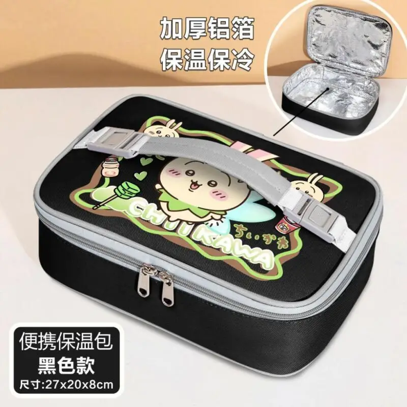 New Girl Hachiware Student Lunch Bag Student Kawaii Cartoon Thicken Insulation Bag Portable Bags for Woman Anime Figure