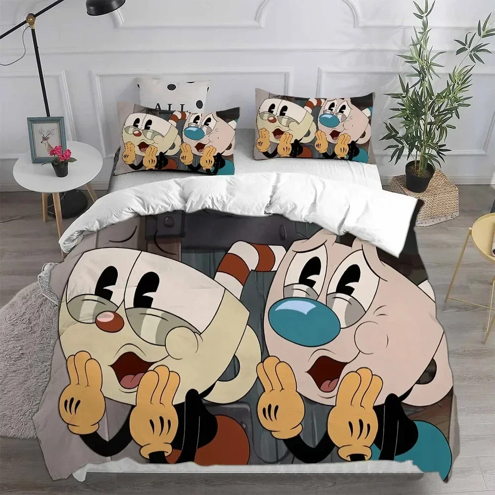 

New 3D Print Game Cartoon Cuphead Bedding Sets Comforter Quilt Bed Cover Duvet Cover Pillow Case Sets Kids Adult Size