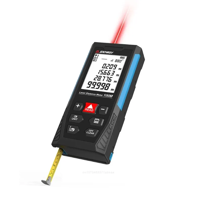 SNDWAY الرقمية Rangfinder 2 في 1 مقياس الأسنان بالليزر مع شريط القياس المعايرة الذاتية 100 مجموعة تخزين البيانات مكتشف المدى بالليزر #1