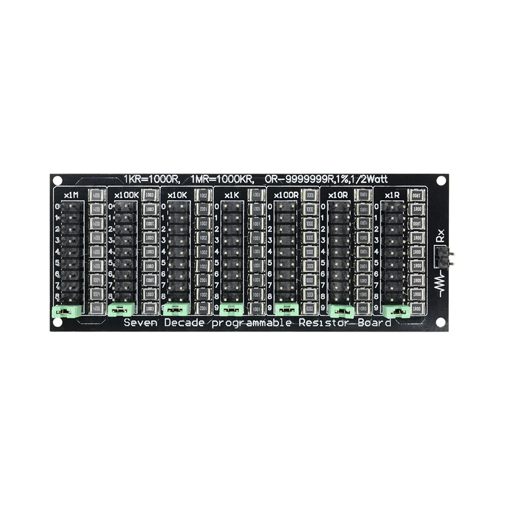 Programmable Eight Decade Resistor Board 0.1R-9999999.9R 0.1-9.9999999MR (0-10MS) Step Accuracy 0.1R 1/2 W SMD Resistance Module