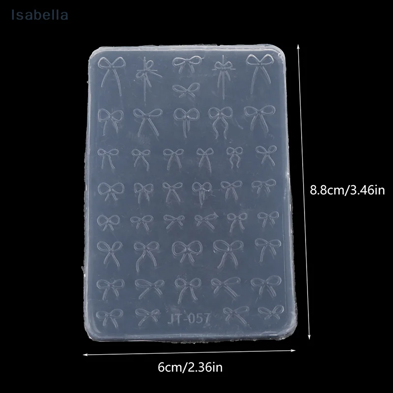 ♥ ♥ ♥ Molde de silicone 3d para arte em unhas, relevo, laço, escultura, placas de estampagem, decoração de unhas diy, modelo de manicure transparente