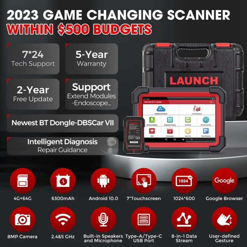 LAUNCH CRP919E BT Scan OBD2 Tool Upgraded of 919E 31  Reset Service 2 Years Free Update