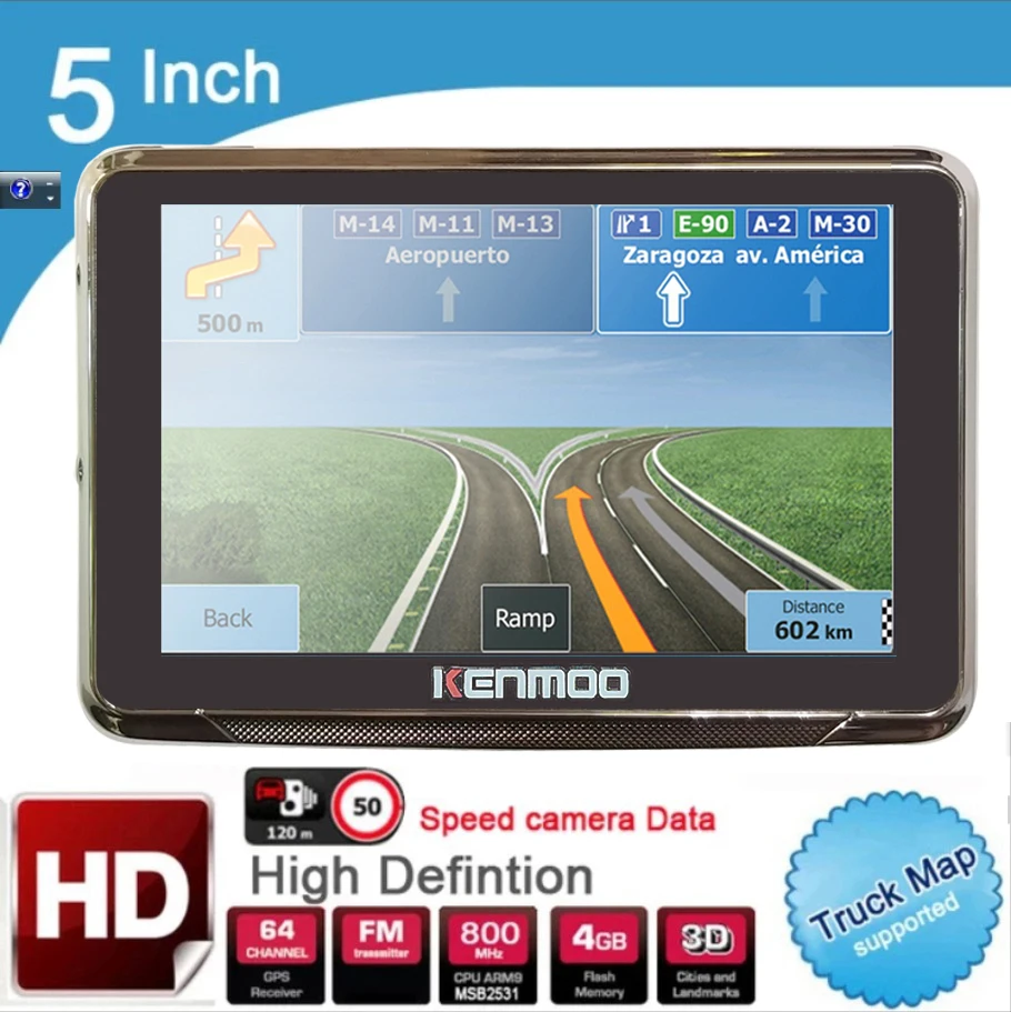 5 inch HD GPS Portable Navigation 2024 Maps for Europe Russia Car TRUCK CAMPING Caravan Navigator Sat Nav Free Lifetime maps