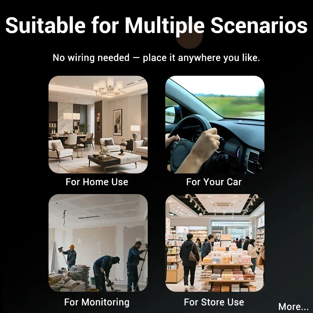 كاميرا واي فاي صغيرة بدقة 5 ميجابكسل، بطارية مدمجة، تتبع بشري، رؤية ليلية بالأشعة تحت الحمراء، كاميرا مراقبة عن بعد IP محمولة للجسم