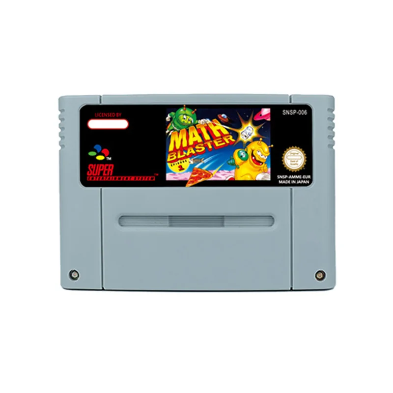 Math Blaster - Episode 1 Action Game for SNES 16 Bit Retro Cart Children Gift