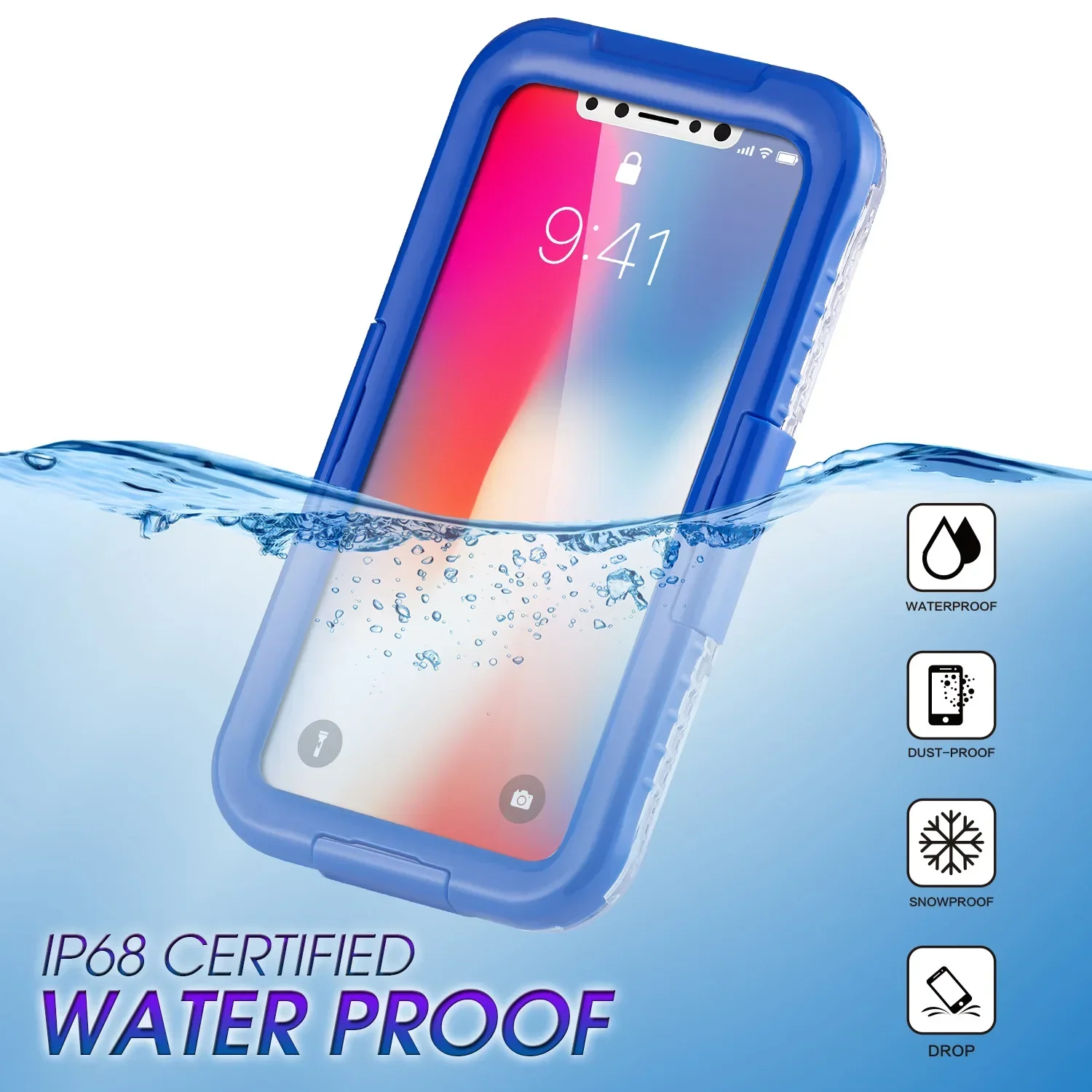 For Honor X9B X8B X7B X9A X8A X7A Waterproof Case Underwater Diving Bag Snowproof Cover fully sealed snap