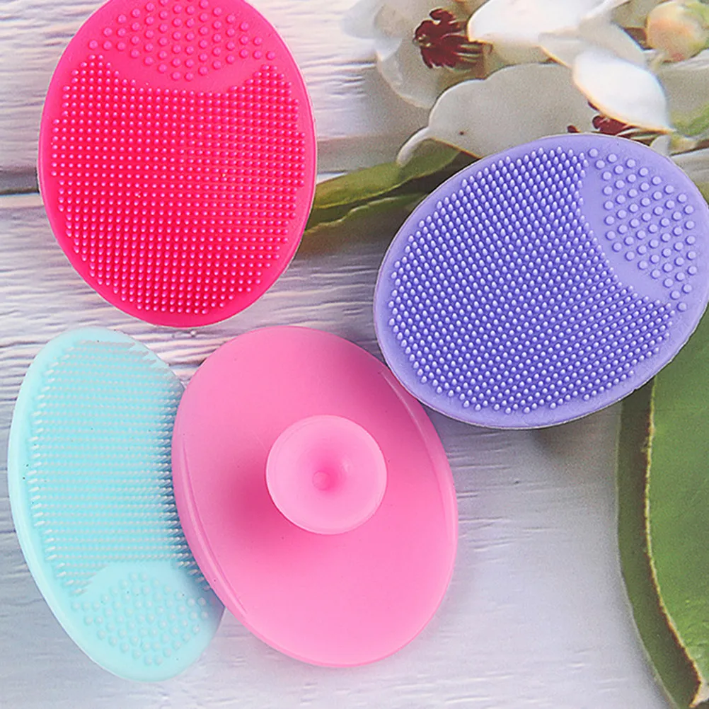 8 Peças Escova de Limpeza Facial de Silicone com Cabo Antiderrapante, Massageador Facial, Esfoliador e Almofada Esfoliante para Limpeza Profunda da Pe