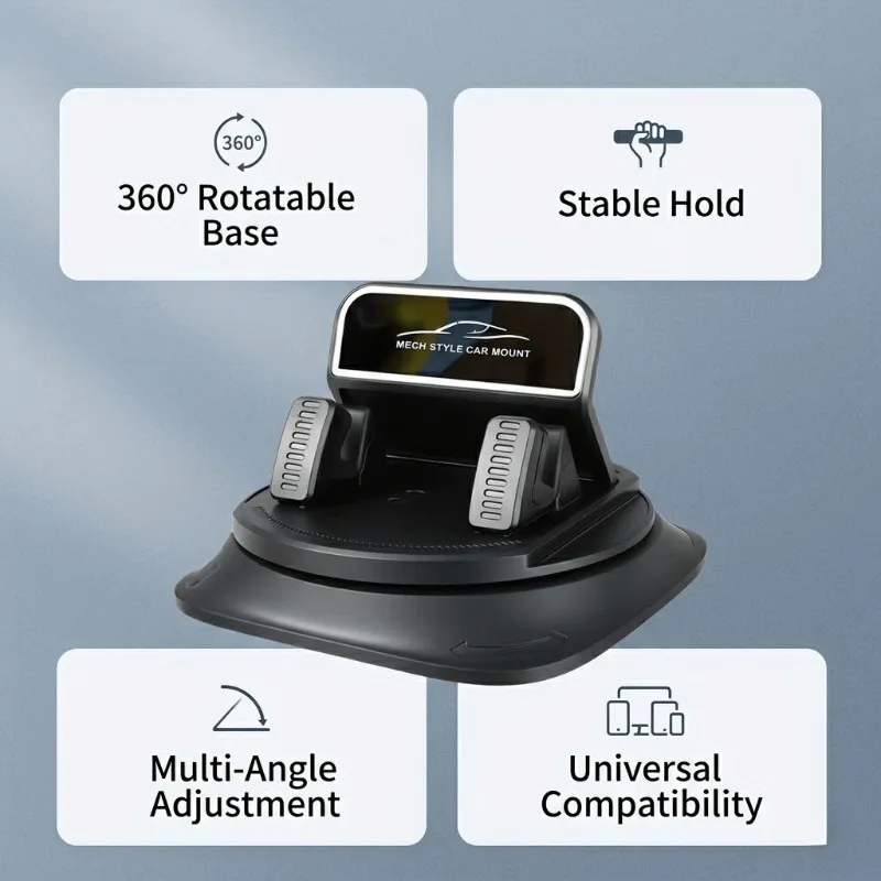 Universal Car Phone Mount Anti-Slip Pad Dashboard Navigation Holder Support Bracket 360 Degree Rotation Stand Car Accessories