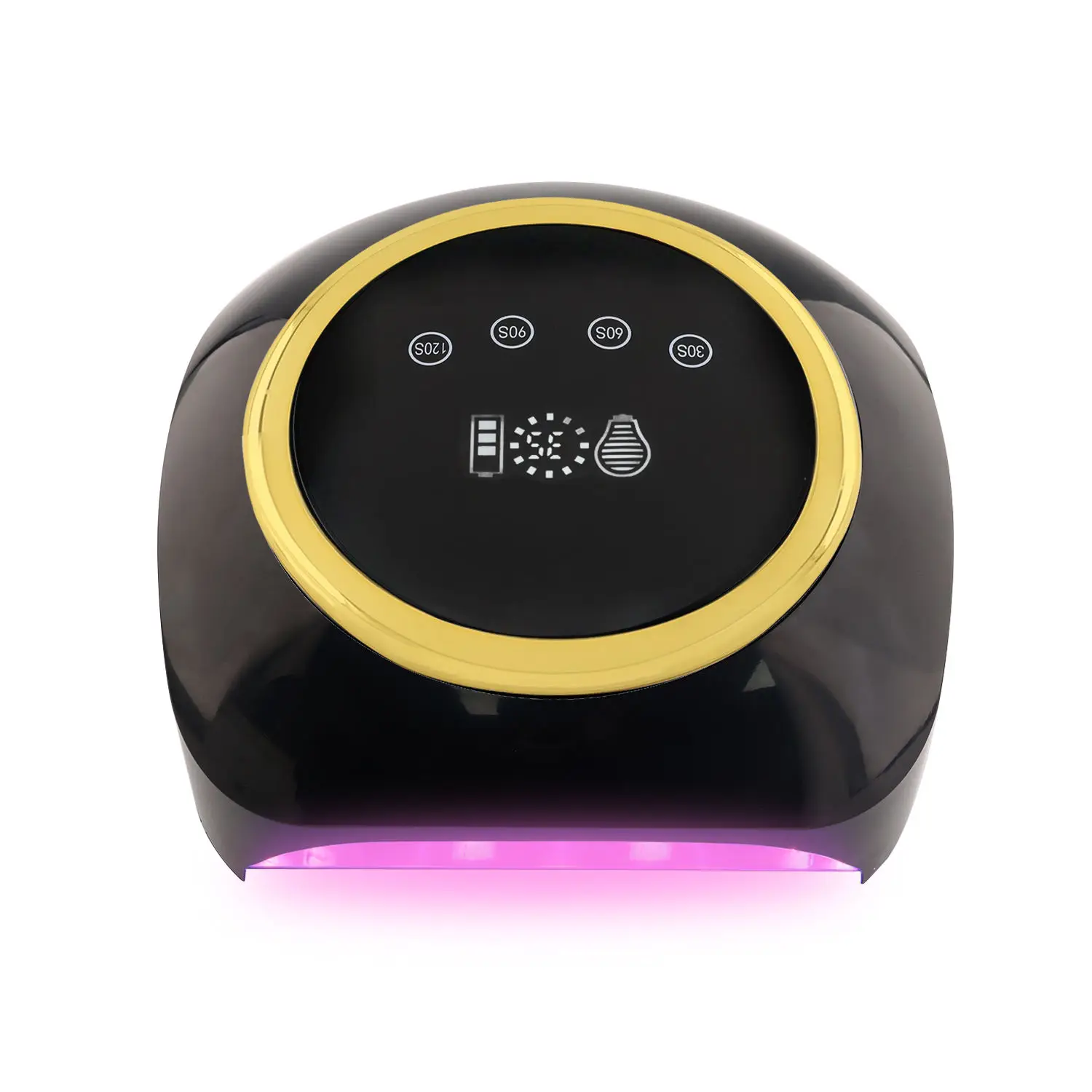 Black Wireless 98W Nail Dryer Heart-shaped Screen Fast Curing Lamp