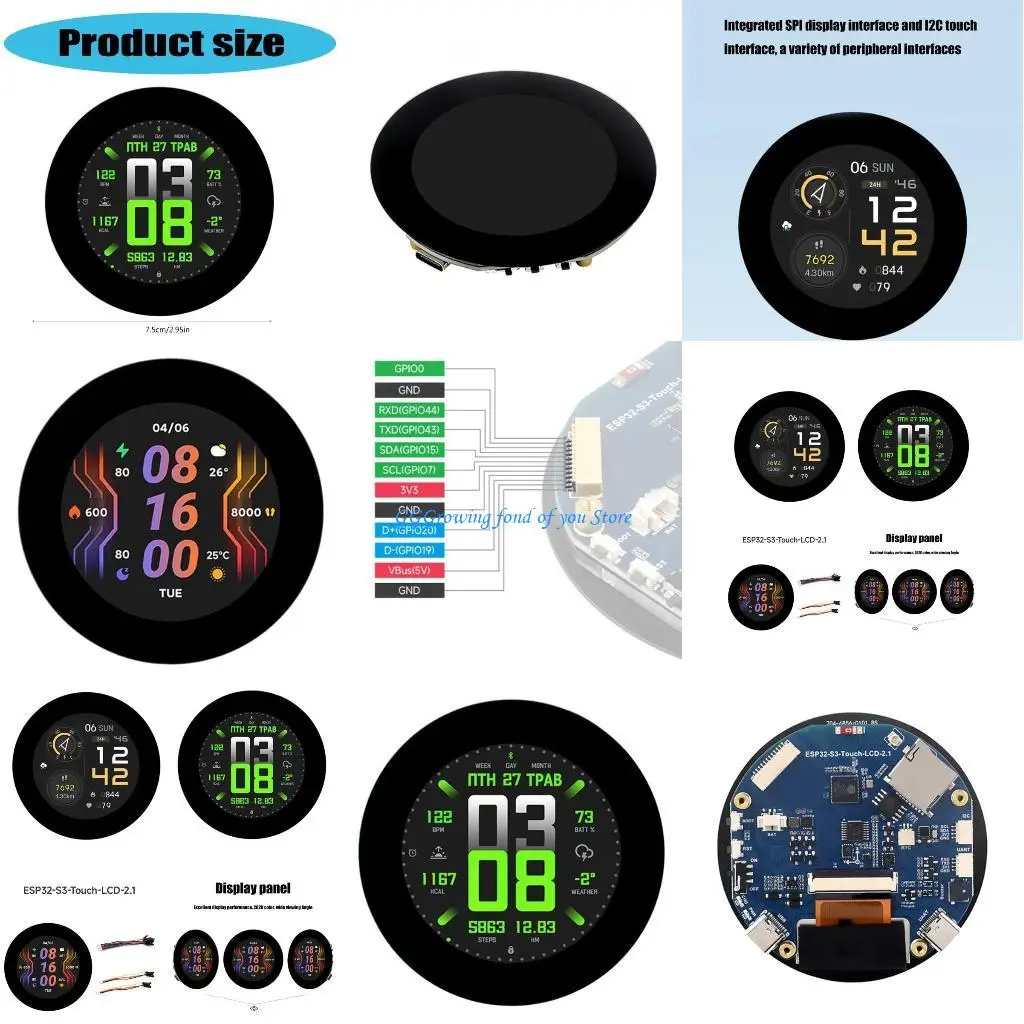 

H9EB Multiple Interfaces 2.1 inches Screen Development Board for Creative Electronics