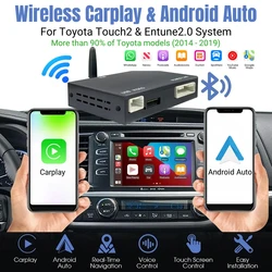 OEM Screen Upgrade Decoder Box MuItimedia Interface Wireless CarPlay Android Auto Retrofit Kit for Toyota Touch2&Entune 2 System