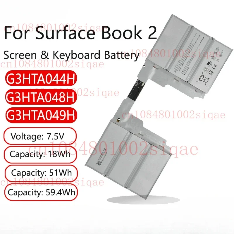 

G3HTA044H G3HTA048H G3HTA049H Screen Keyboad Battery For Microsoft Surface Book 2 13.5" Inch 1832 1834 1835 G3HTA045H G3HTA050H%
