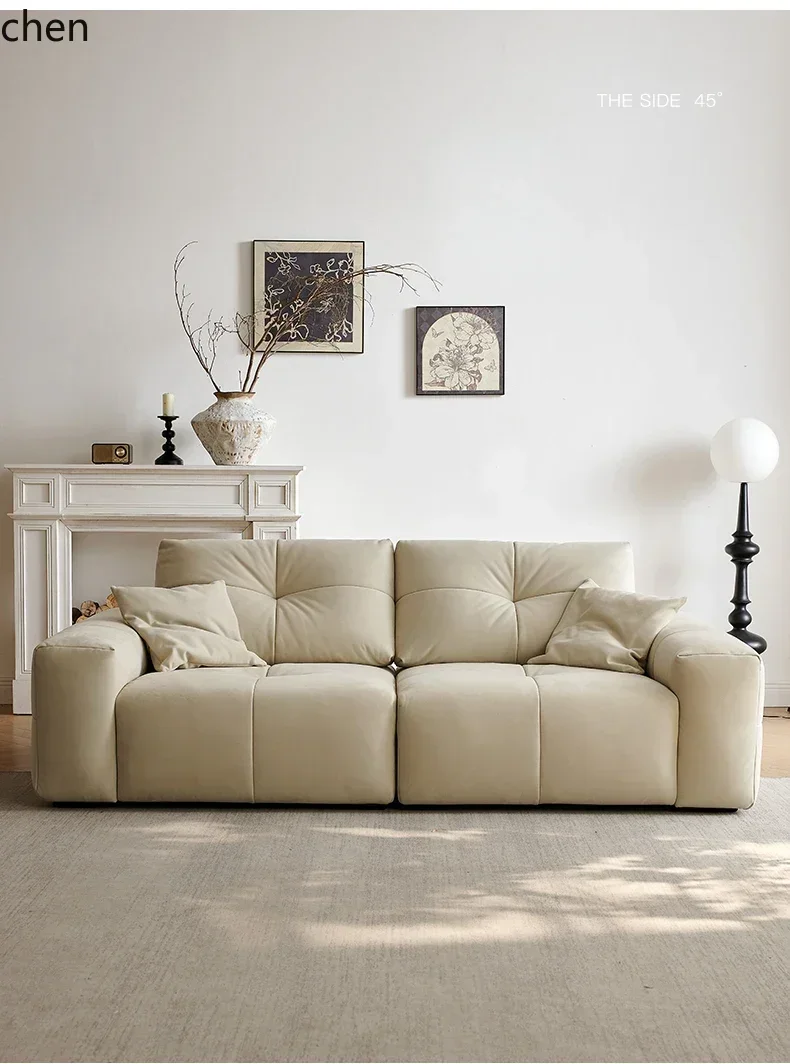 HT Modern Simple Light Luxury Premium Matte Fabric Sofa Tofu Block Movable Toast Pixel Sofa