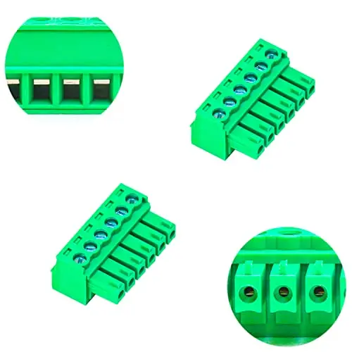 

3.5mm 6 Pin Phoenix Connector PCB Screw Terminal Block Connector (5Pcs 3.5M-6Pin)