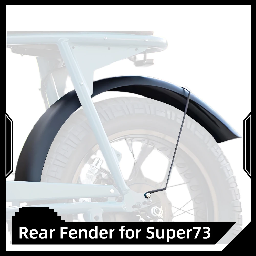 Motorcycle Parts Rear Fender Mudguard Cover Splash Guard For Super 73 SUPER73 S1 S2 RX Electric Bicycles Black PP Plastic