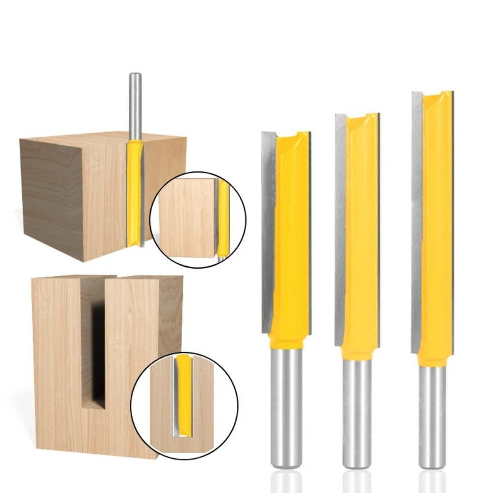 1/2-inch Double-edged Extended Straight Edge Trimming Knife Woodworking Milling Cutter Carving Machine Trimming Machine Tool