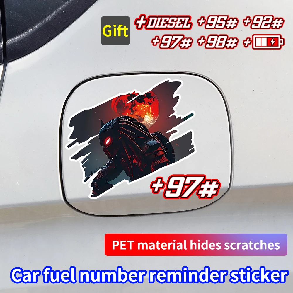 

Predator Car Fuel Tank Cap Stickers Car Personality Side Window Glass Decor Sticker Auto Fuel Number Sticker Accessories