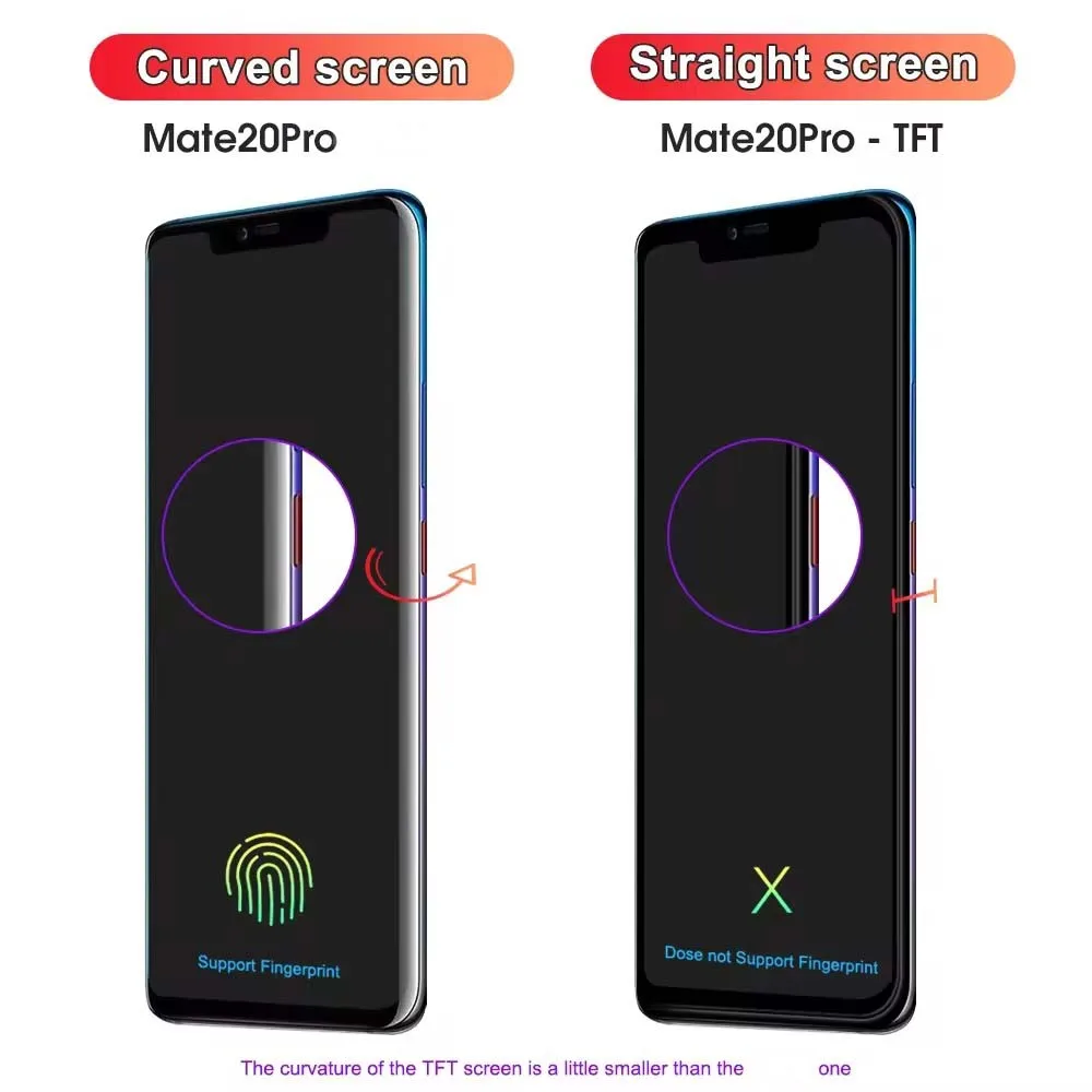 tft Display for Huawei Mate 20 Pro LYA-L09 LYA-L29 Lcd Display Digital Touch Screen with Frame for  Huawei Mate 20 Pro Assembly