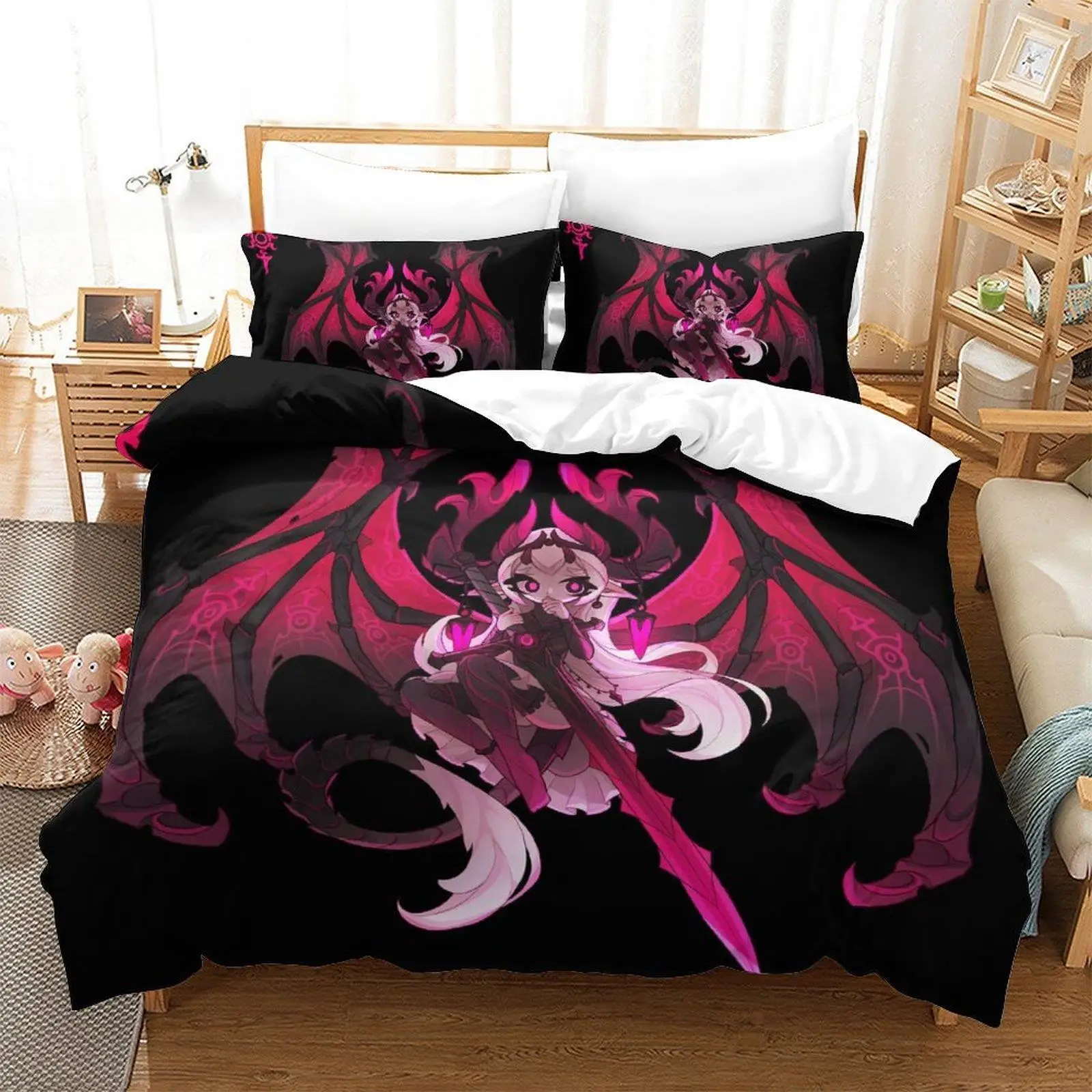 Soulfire Demons Bedding Set Single Twin Full Queen King Size Bed Set Adult Kid Bedroom Duvet cover Sets 3D Anime bed sheet set