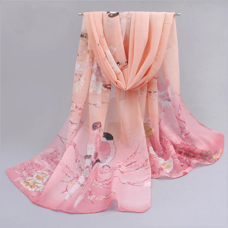 150*50cm Printed Scarf Women Spring Thin Light Breathable Shawl Luxury Floral Pareos UV Protection Beach Towel Foulard Tippet