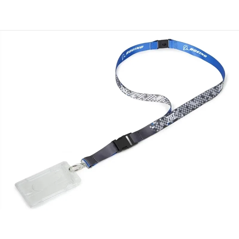 โบอิ้งแท้ 737MAX 777X 787Pixel Graphic Lanyard เชือกเส้นเล็ก เชือกเส้นเล็ก