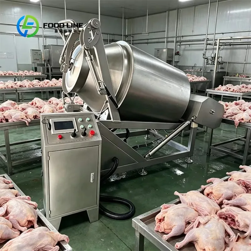 Customized vacuum tumbler meat churning machine 1000L stainless steel commercial cooling system for meat poultry processor