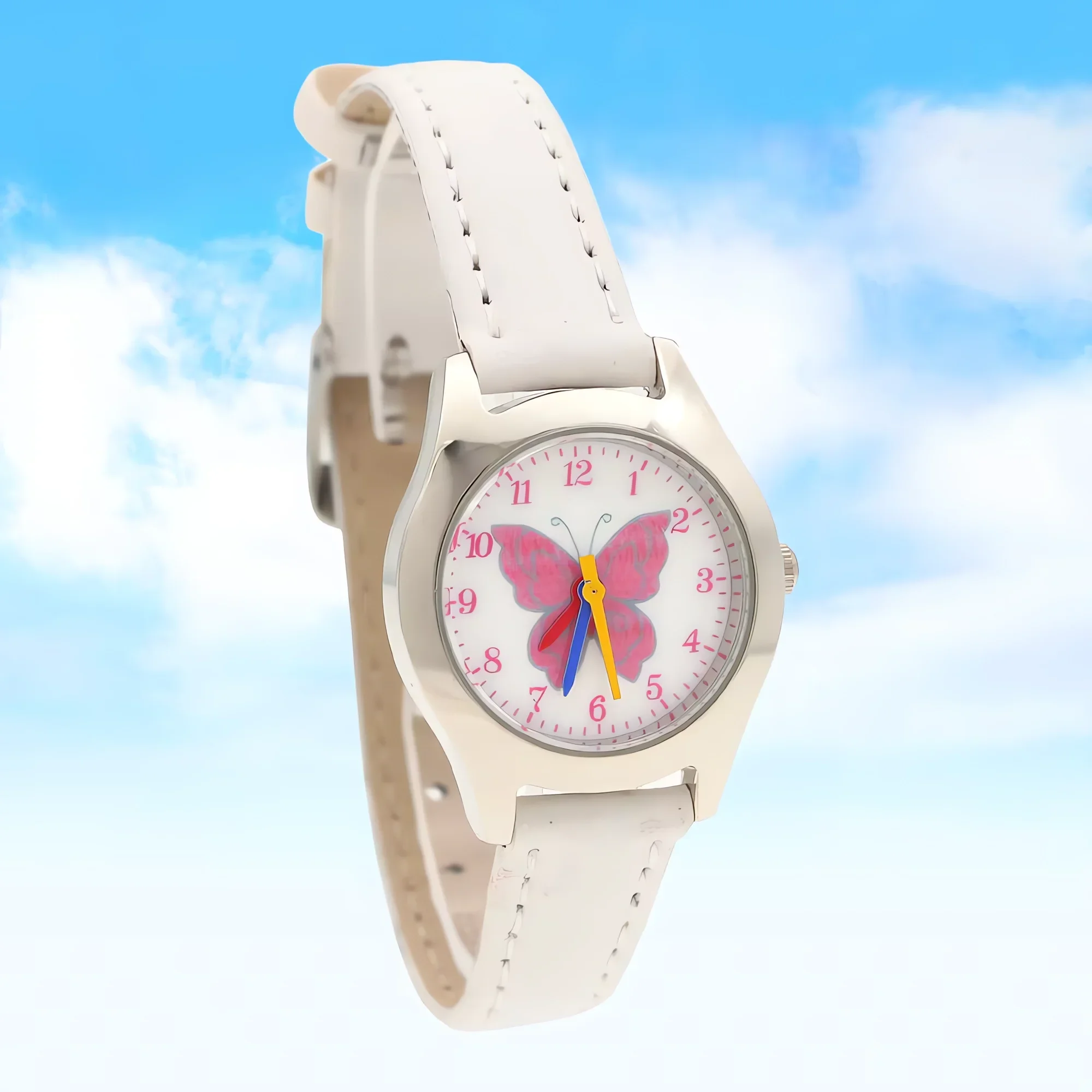 Cartoon Silicone Butterfly Quartz Kids Watch Wristwatch for Boys & Girls Students Clock