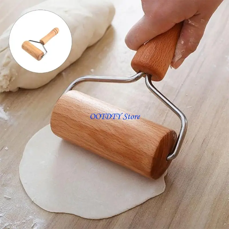 367A Professional Bread Baking Roller Natural Beechwood Construction Dough Flattening Pin For Home And Commercial Use