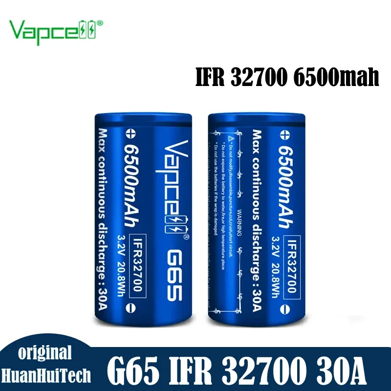 1-6 قطعة الأصلي Vapcell G65 IFR32700 Lifepo4 بطارية قابلة للشحن 6500mah CDR 30A 3.2 فولت بطارية ليثيوم للجهاز الكهربائي