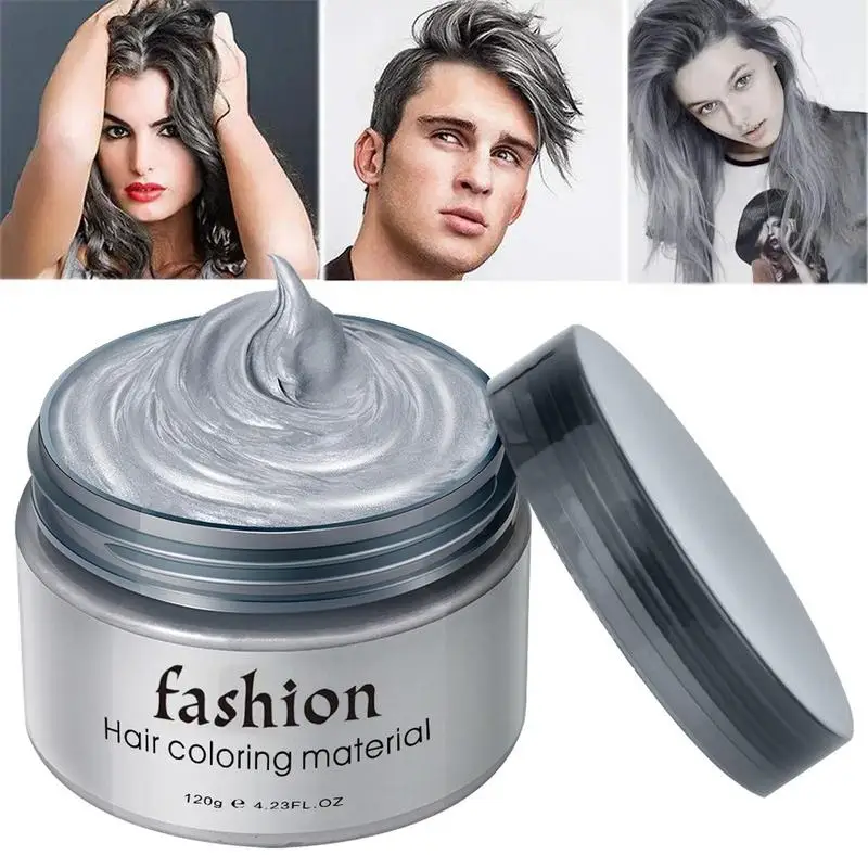 

Gray Hair Coloring Wax Temporary Hair Pomade Wax Washable Professional Hair Dye Disposable Dry Dye Styling Tools Accessories