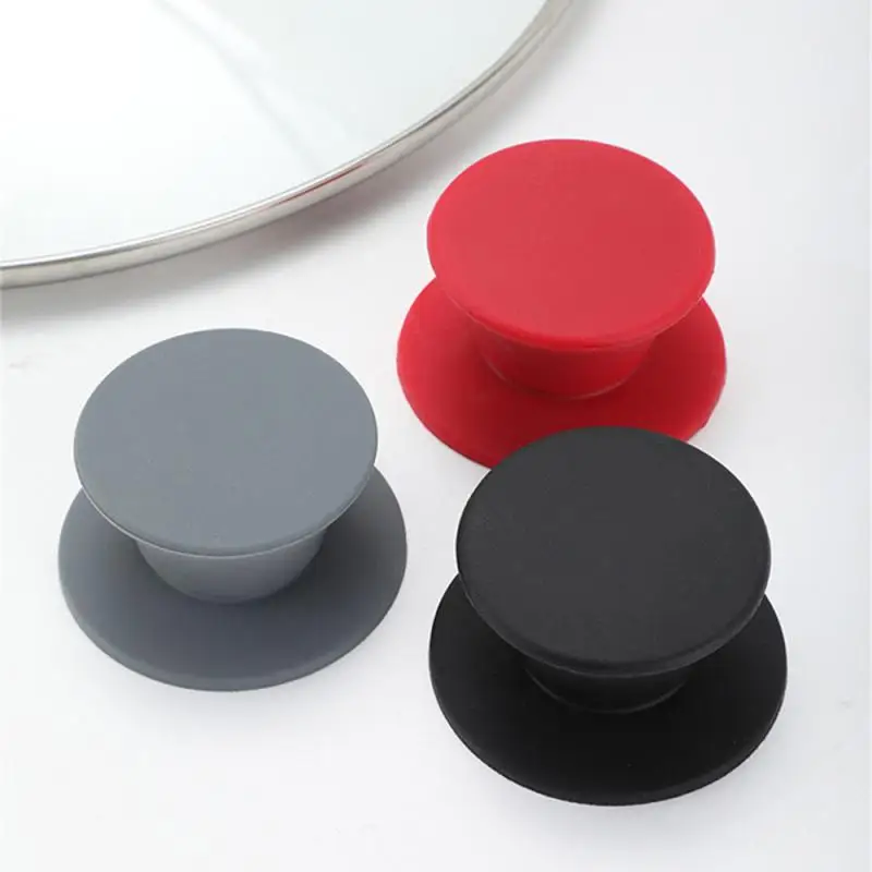 Pot Cover Durable Pot Lid Top Bead Red Cookware Anti-scald Anti Slip Handle Kitchen Lid Knob Modern And Minimalist Grey