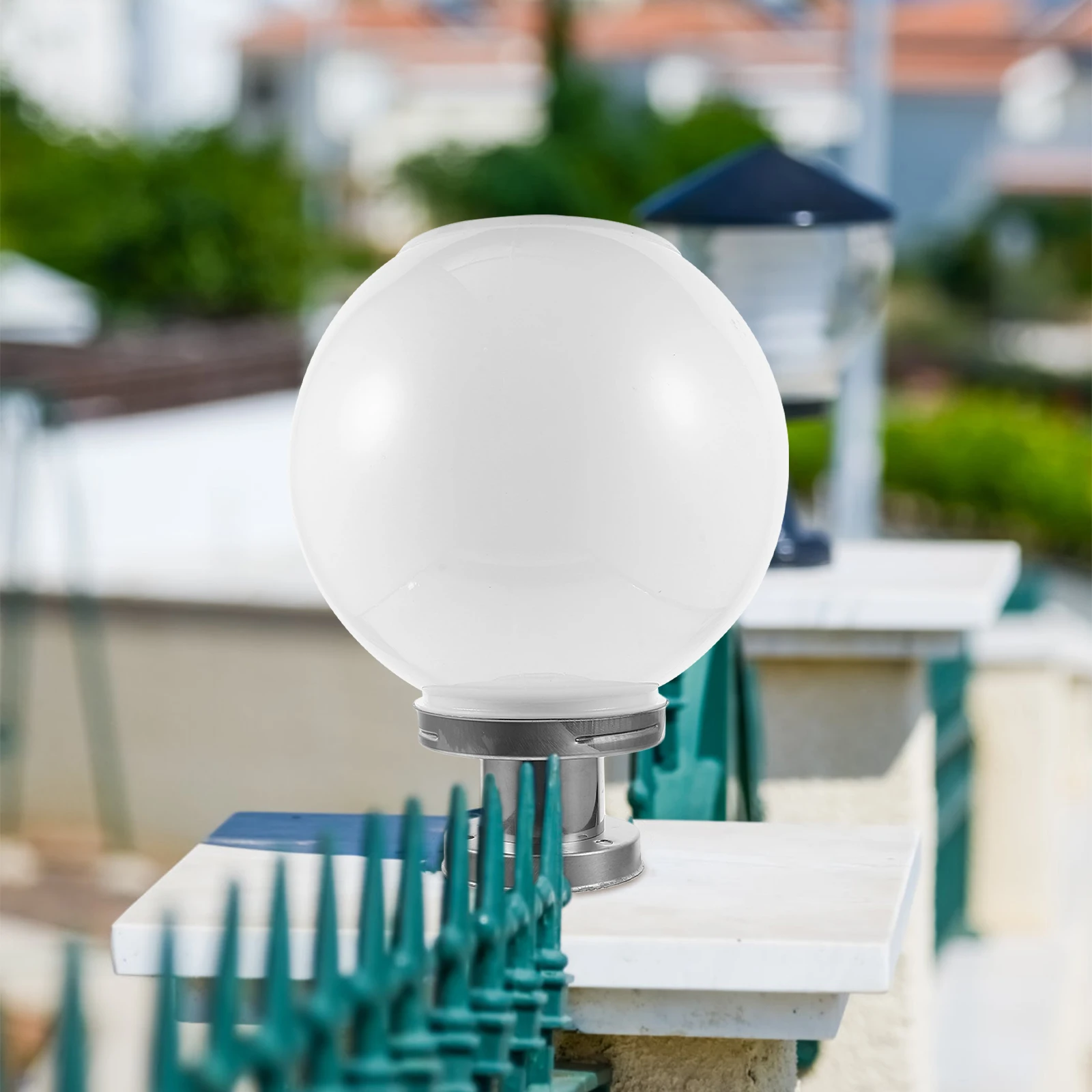

Solar Stigma Light Outdoor Solar Power Lamp Durable Safe Easy Installation Courtyard Wall Ball Shaped Fence Waterproof Lighting