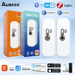 Tuya Zigbee Smart sensore di temperatura e umidità WiFi + BT Dual Mode Monitoring Controller igrometro per interni con Alexa Google