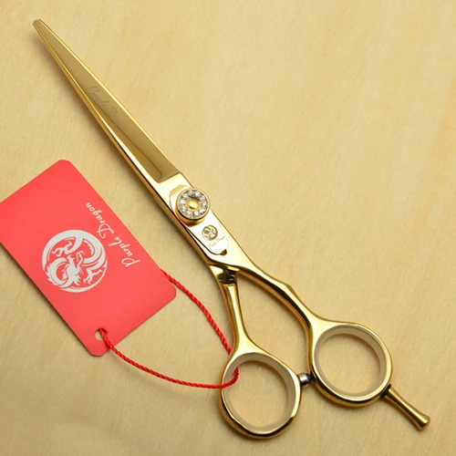 Imagen 2 del producto Tijeras profesionales de peluquería dragón púrpura Japón 440C tijeras de corte de pelo dorado tijeras de adelgazamiento de peluquero Dropshipping Z1020