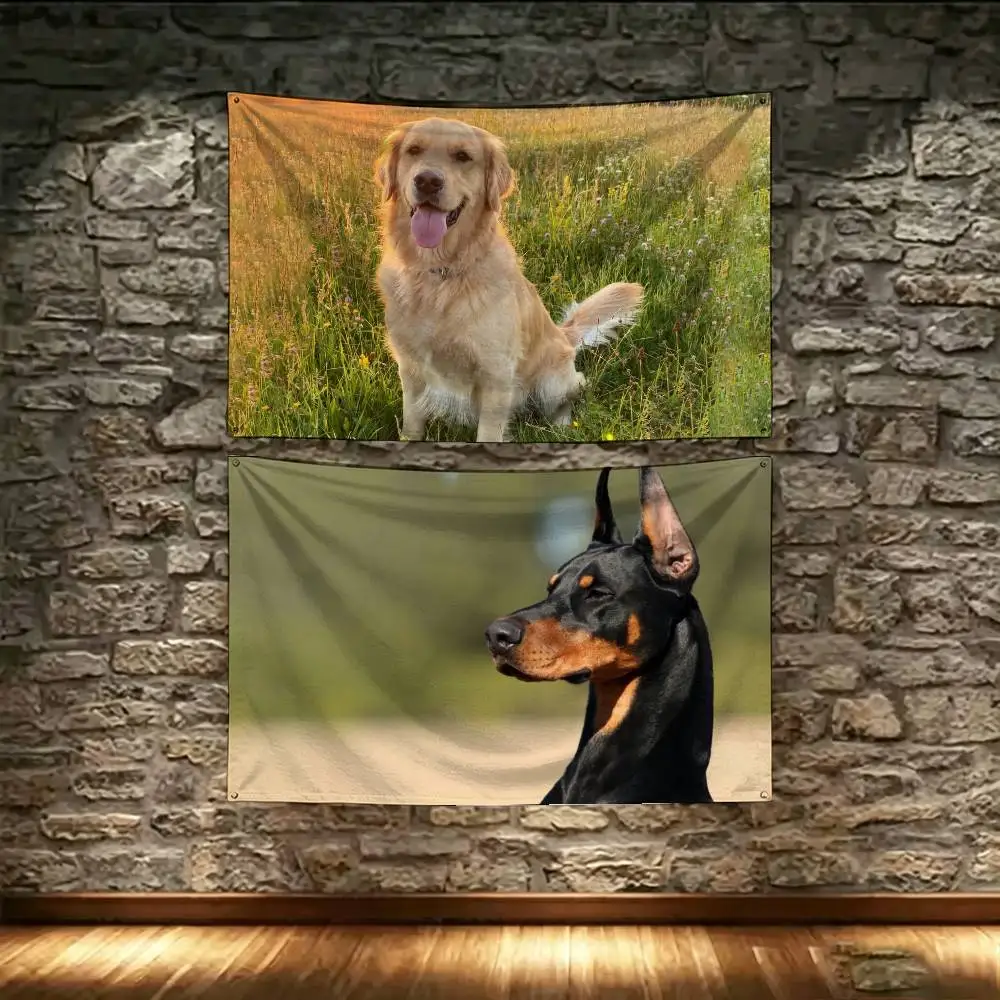 Dog Room Decoration Wall Tapestry Hanging Aesthetic Bedrooms Advertising Banner