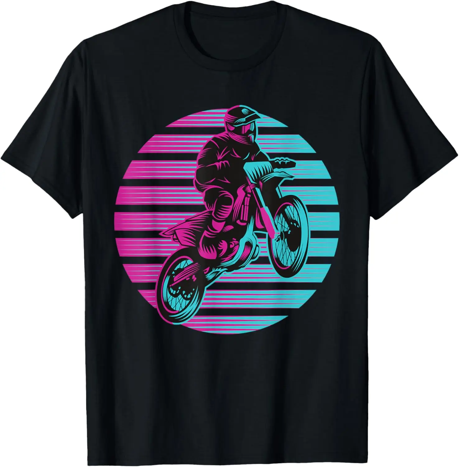 

Dirt Bike Motocross Retro Motorcycle Gift Boys Teens Men T-Shirt Motorcycle