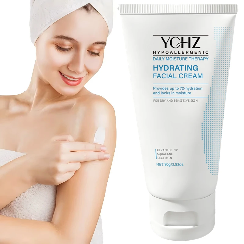 Hyaluronic Acid Moisturizing Cream, Containing Hyaluronic Acid, Niacinamide, and Vitamin E, Deeply Hydrates, Tightens and Smooths Loose Skin, Evens Out Light Brown Tones, Rejuvenates and Gives a Youthful Glow, Refreshing and Non-Greasy, 80g