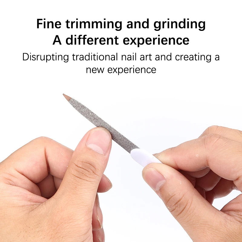 10 pz/pacco lima per unghie in metallo lime per unghie per unghie lime per unghie con spada in acciaio inossidabile con lima per lucidatura a punta affilata