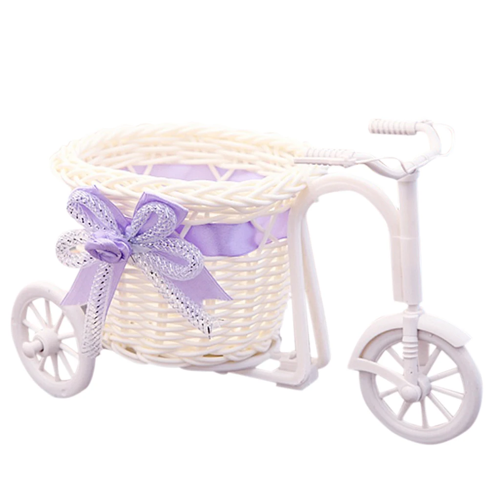 Tricycle Shaped Flower Basket Wedding Party Ceremony Decoration Bike Flower Storage Container