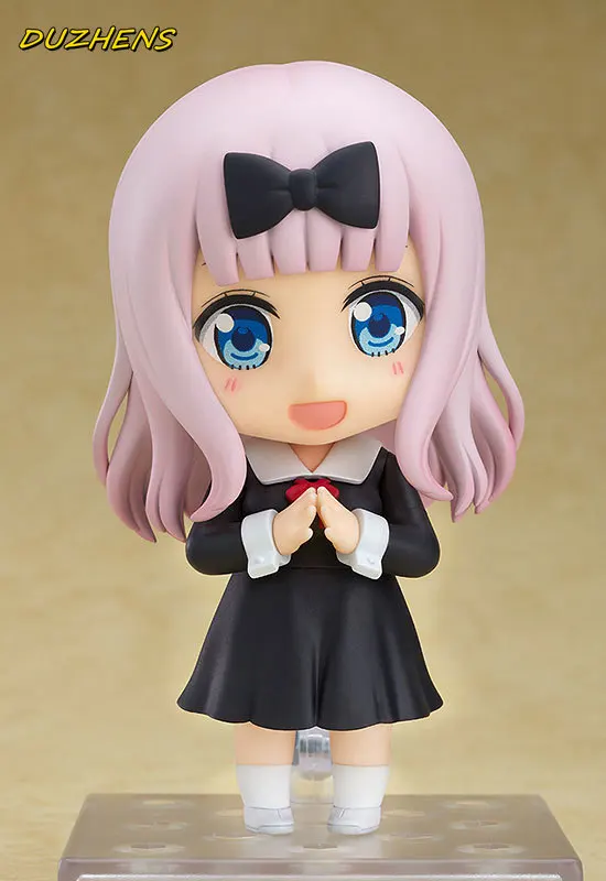 Kaguya-sama wa Kokurasetai: Tensai-tachi no Renai Zunousen Fujiwara Chika Q version figma PVC Anime Figure Model Toy Doll Gift