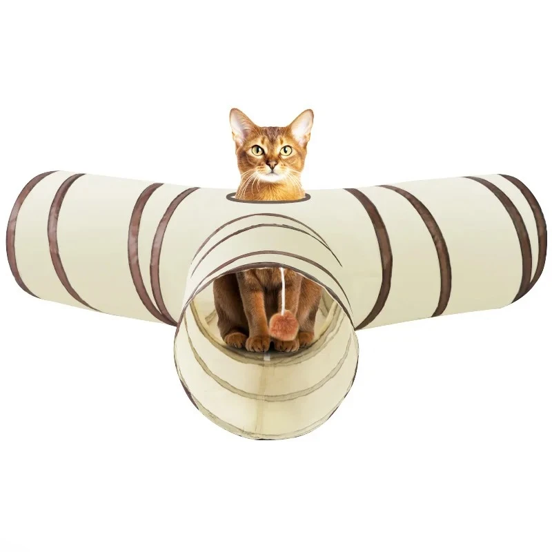

Cat Tunnel Long T/Y Ways Cat Play Tunnel Foldable Funny Interactive Indoor Play Toys Games Kitty Cubes Pet Supplies