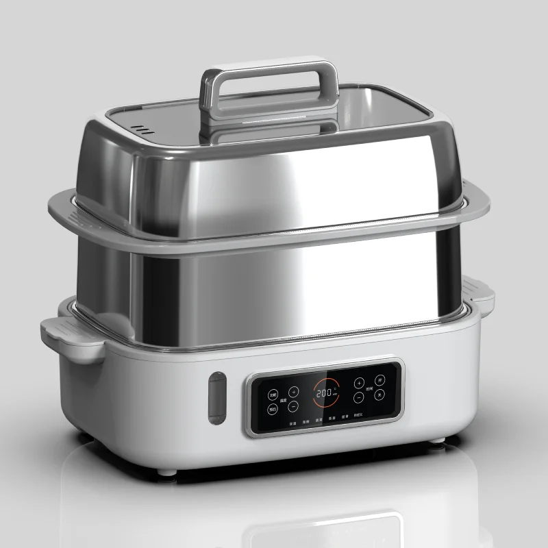 

2Layers 1200W 15L Household Digital Control Electric Steamer Food Cooker