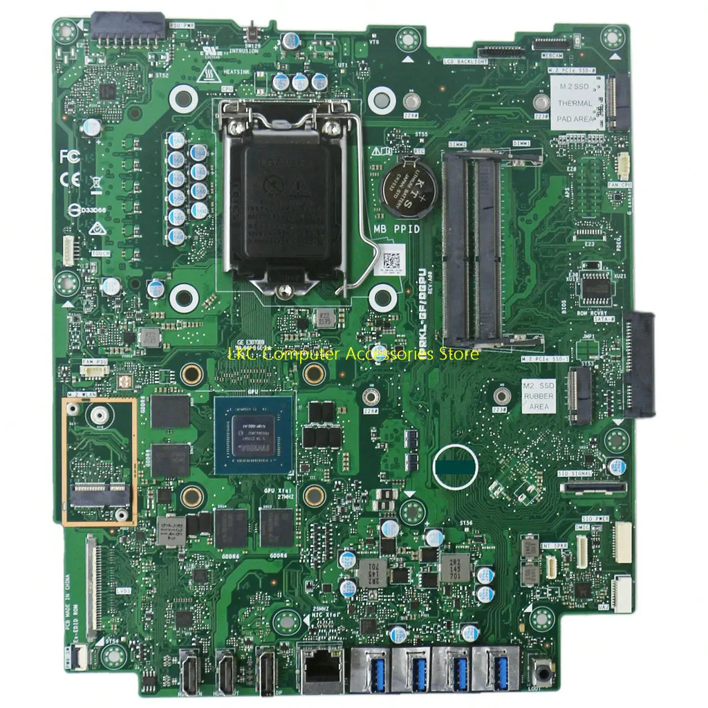 

For Dell OptiPlex 7490 All in one AIO Mainboard IPRKL-GF/DGPU NFDH9 0NFDH9 CN-0NFDH9 GTX1650 TI LGA1200 MotherBoard 100%Tested