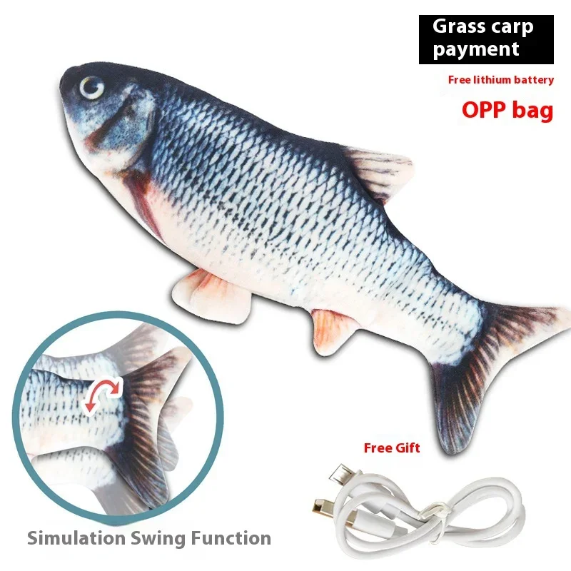 

Electric Swinging Koi Fish Toy for Cats USB Charging Interactive Simulated Robotic Automatic Swimming Pet Decor Fish Toy